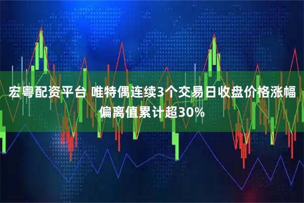 宏粤配资平台 唯特偶连续3个交易日收盘价格涨幅偏离值累计超30%
