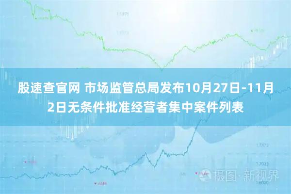 股速查官网 市场监管总局发布10月27日-11月2日无条件批准经营者集中案件列表