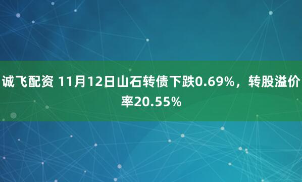 诚飞配资 11月12日山石转债下跌0.69%，转股溢价率20.55%