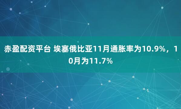 赤盈配资平台 埃塞俄比亚11月通胀率为10.9%，10月为11.7%